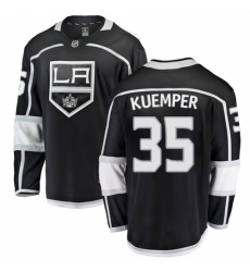 Youth Los Angeles Kings #35 Darcy Kuemper Authentic Black Home Fanatics Branded Breakaway NHL Jersey