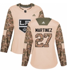Women's Adidas Los Angeles Kings #27 Alec Martinez Authentic Camo Veterans Day Practice NHL Jersey
