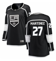 Women's Los Angeles Kings #27 Alec Martinez Authentic Black Home Fanatics Branded Breakaway NHL Jersey
