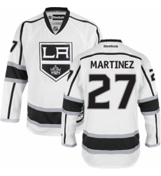 Youth Reebok Los Angeles Kings #27 Alec Martinez Authentic White Away NHL Jersey