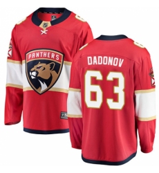 Men's Florida Panthers #63 Evgenii Dadonov Fanatics Branded Red Home Breakaway NHL Jersey