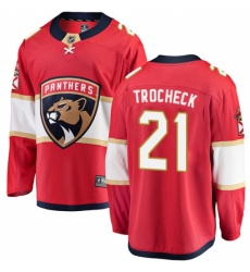 Men's Florida Panthers #21 Vincent Trocheck Fanatics Branded Red Home Breakaway NHL Jersey