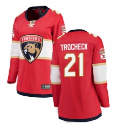 Women's Florida Panthers #21 Vincent Trocheck Fanatics Branded Red Home Breakaway NHL Jersey