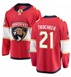 Youth Florida Panthers #21 Vincent Trocheck Fanatics Branded Red Home Breakaway NHL Jersey