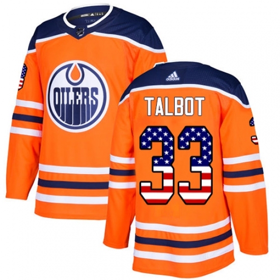 Youth Adidas Edmonton Oilers #33 Cam Talbot Authentic Orange USA Flag Fashion NHL Jersey Youth Adidas Edmonton Oilers #33 Cam Talbot Authentic Orange USA Flag Fashion NHL Jersey