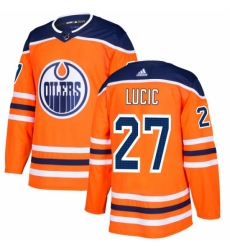 Men's Adidas Edmonton Oilers #27 Milan Lucic Authentic Orange Home NHL Jersey Men's Adidas Edmonton Oilers #27 Milan Lucic Authentic Orange Home NHL Jersey
