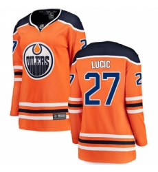 Women's Edmonton Oilers #27 Milan Lucic Fanatics Branded Orange Home Breakaway NHL Jersey Women's Edmonton Oilers #27 Milan Lucic Fanatics Branded Orange Home Breakaway NHL Jersey