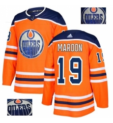 Men's Adidas Edmonton Oilers #19 Patrick Maroon Authentic Orange Fashion Gold NHL Jersey