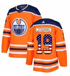 Men's Adidas Edmonton Oilers #19 Patrick Maroon Authentic Orange USA Flag Fashion NHL Jersey Men's Adidas Edmonton Oilers #19 Patrick Maroon Authentic Orange USA Flag Fashion NHL Jersey