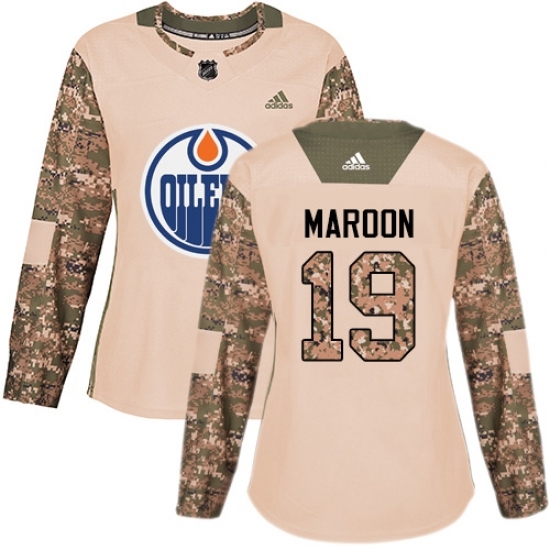 Women's Adidas Edmonton Oilers #19 Patrick Maroon Authentic Camo Veterans Day Practice NHL Jersey Women's Adidas Edmonton Oilers #19 Patrick Maroon Authentic Camo Veterans Day Practice NHL Jersey
