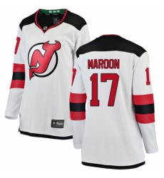 Women's New Jersey Devils #17 Patrick Maroon Fanatics Branded White Away Breakaway NHL Jersey
