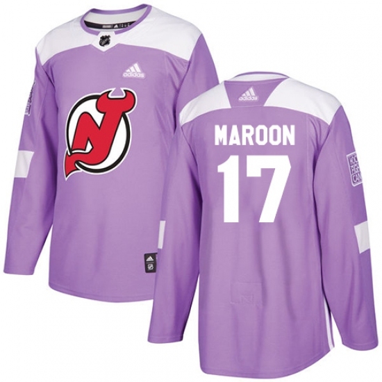 Youth Adidas New Jersey Devils #17 Patrick Maroon Authentic Purple Fights Cancer Practice NHL Jersey Youth Adidas New Jersey Devils #17 Patrick Maroon Authentic Purple Fights Cancer Practice NHL Jersey