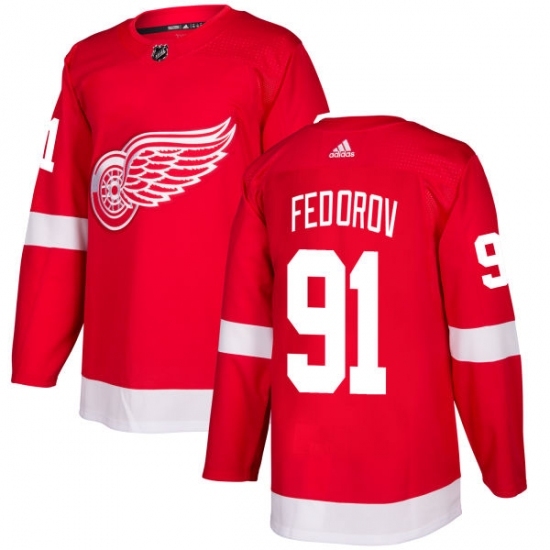 Youth Adidas Detroit Red Wings #91 Sergei Fedorov Authentic Red Home NHL Jersey Youth Adidas Detroit Red Wings #91 Sergei Fedorov Authentic Red Home NHL Jersey