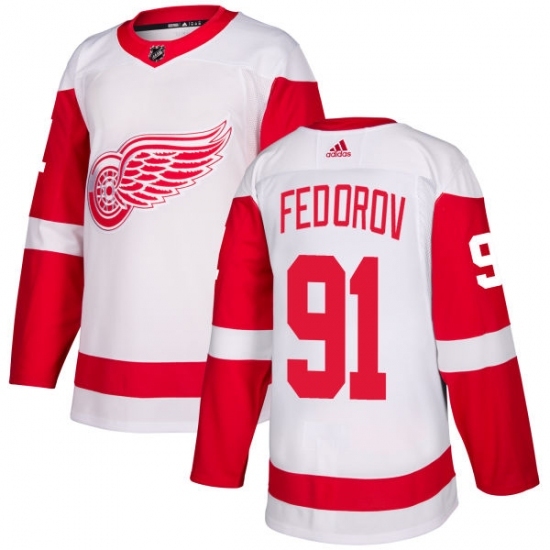 Youth Adidas Detroit Red Wings #91 Sergei Fedorov Authentic White Away NHL Jersey Youth Adidas Detroit Red Wings #91 Sergei Fedorov Authentic White Away NHL Jersey