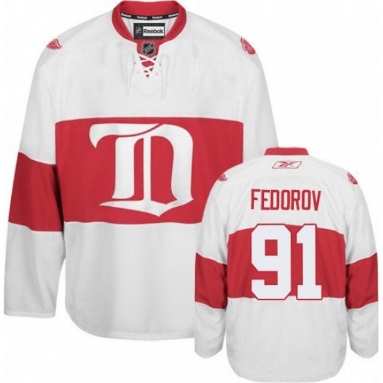 Youth Reebok Detroit Red Wings #91 Sergei Fedorov Authentic White Third NHL Jersey Youth Reebok Detroit Red Wings #91 Sergei Fedorov Authentic White Third NHL Jersey