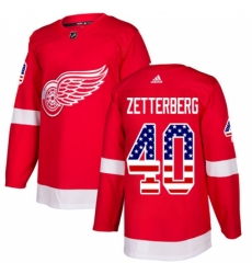 Men's Adidas Detroit Red Wings #40 Henrik Zetterberg Authentic Red USA Flag Fashion NHL Jersey Men's Adidas Detroit Red Wings #40 Henrik Zetterberg Authentic Red USA Flag Fashion NHL Jersey