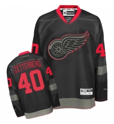 Men's Reebok Detroit Red Wings #40 Henrik Zetterberg Premier Black Ice NHL Jersey
