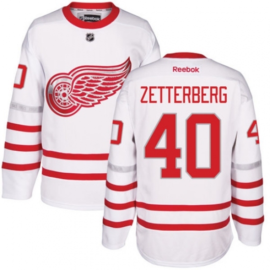Men's Reebok Detroit Red Wings #40 Henrik Zetterberg Premier White 2017 Centennial Classic NHL Jersey Men's Reebok Detroit Red Wings #40 Henrik Zetterberg Premier White 2017 Centennial Classic NHL Jersey
