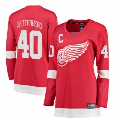 Women's Detroit Red Wings #40 Henrik Zetterberg Fanatics Branded Red Home Breakaway NHL Jersey