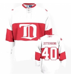 Women's Reebok Detroit Red Wings #40 Henrik Zetterberg Authentic White Third NHL Jersey