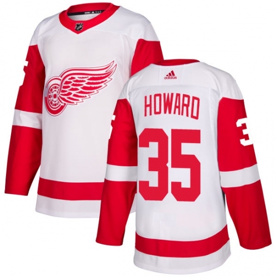 Women's Adidas Detroit Red Wings #35 Jimmy Howard Authentic White Away NHL Jersey Women's Adidas Detroit Red Wings #35 Jimmy Howard Authentic White Away NHL Jersey