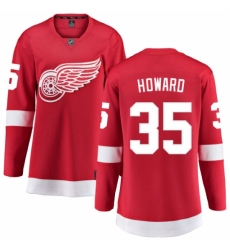 Women's Detroit Red Wings #35 Jimmy Howard Fanatics Branded Red Home Breakaway NHL Jersey