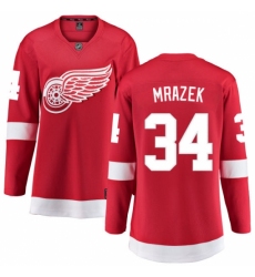Women's Detroit Red Wings #34 Petr Mrazek Fanatics Branded Red Home Breakaway NHL Jersey Women's Detroit Red Wings #34 Petr Mrazek Fanatics Branded Red Home Breakaway NHL Jersey