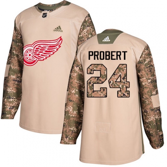 Men's Adidas Detroit Red Wings #24 Bob Probert Authentic Camo Veterans Day Practice NHL Jersey Men's Adidas Detroit Red Wings #24 Bob Probert Authentic Camo Veterans Day Practice NHL Jersey