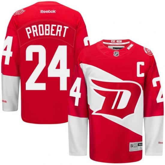 Men's Reebok Detroit Red Wings #24 Bob Probert Authentic Red 2016 Stadium Series NHL Jersey Men's Reebok Detroit Red Wings #24 Bob Probert Authentic Red 2016 Stadium Series NHL Jersey