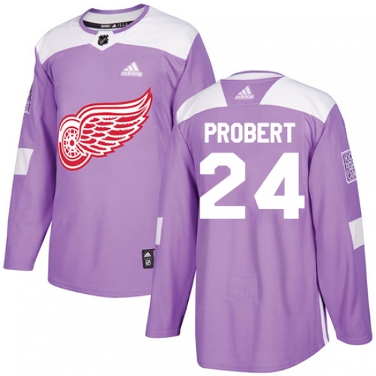 Youth Adidas Detroit Red Wings #24 Bob Probert Authentic Purple Fights Cancer Practice NHL Jersey Youth Adidas Detroit Red Wings #24 Bob Probert Authentic Purple Fights Cancer Practice NHL Jersey