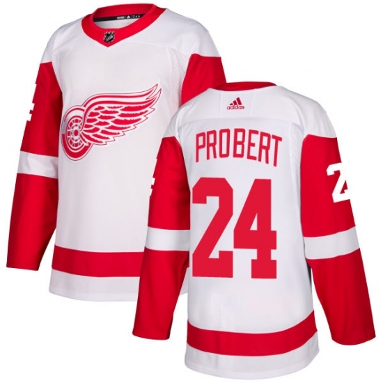 Youth Adidas Detroit Red Wings #24 Bob Probert Authentic White Away NHL Jersey Youth Adidas Detroit Red Wings #24 Bob Probert Authentic White Away NHL Jersey