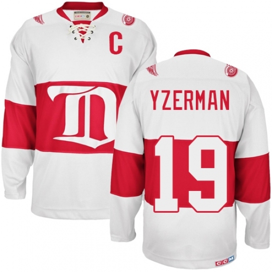Men's CCM Detroit Red Wings #19 Steve Yzerman Authentic White Winter Classic Throwback NHL Jersey Men's CCM Detroit Red Wings #19 Steve Yzerman Authentic White Winter Classic Throwback NHL Jersey