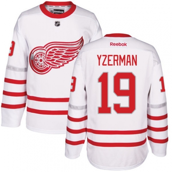 Men's Reebok Detroit Red Wings #19 Steve Yzerman Authentic White 2017 Centennial Classic NHL Jersey Men's Reebok Detroit Red Wings #19 Steve Yzerman Authentic White 2017 Centennial Classic NHL Jersey