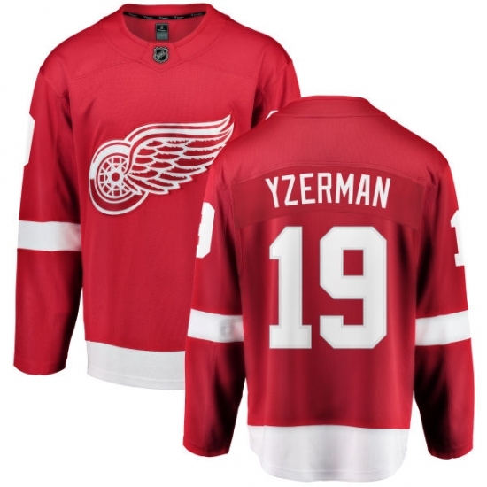 Youth Detroit Red Wings #19 Steve Yzerman Fanatics Branded Red Home Breakaway NHL Jersey Youth Detroit Red Wings #19 Steve Yzerman Fanatics Branded Red Home Breakaway NHL Jersey