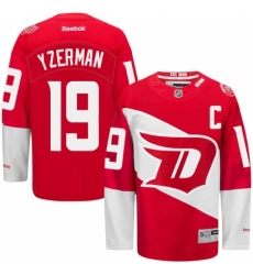 Youth Reebok Detroit Red Wings #19 Steve Yzerman Authentic Red 2016 Stadium Series NHL Jersey