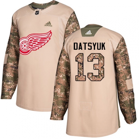 Men's Adidas Detroit Red Wings #13 Pavel Datsyuk Authentic Camo Veterans Day Practice NHL Jersey Men's Adidas Detroit Red Wings #13 Pavel Datsyuk Authentic Camo Veterans Day Practice NHL Jersey