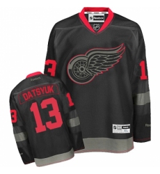 Men's Reebok Detroit Red Wings #13 Pavel Datsyuk Authentic Black Ice NHL Jersey