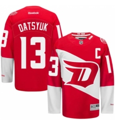 Men's Reebok Detroit Red Wings #13 Pavel Datsyuk Authentic Red 2016 Stadium Series NHL Jersey