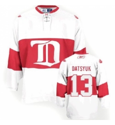 Men's Reebok Detroit Red Wings #13 Pavel Datsyuk Authentic White Third NHL Jersey