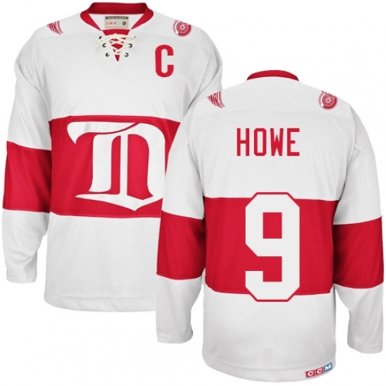 Men's CCM Detroit Red Wings #9 Gordie Howe Authentic White Winter Classic Throwback NHL Jersey Men's CCM Detroit Red Wings #9 Gordie Howe Authentic White Winter Classic Throwback NHL Jersey