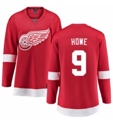 Women's Detroit Red Wings #9 Gordie Howe Fanatics Branded Red Home Breakaway NHL Jersey