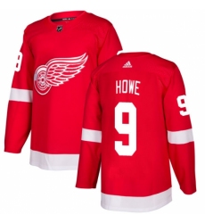 Youth Adidas Detroit Red Wings #9 Gordie Howe Authentic Red Home NHL Jersey
