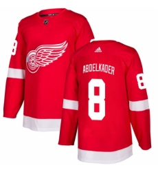 Youth Adidas Detroit Red Wings #8 Justin Abdelkader Authentic Red Home NHL Jersey