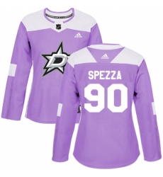 Women's Adidas Dallas Stars #90 Jason Spezza Authentic Purple Fights Cancer Practice NHL Jersey