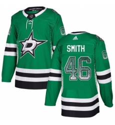 Men's Adidas Dallas Stars #46 Gemel Smith Authentic Green Drift Fashion NHL Jersey