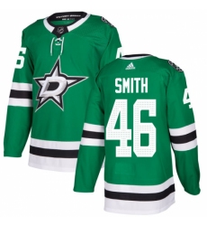 Men's Adidas Dallas Stars #46 Gemel Smith Authentic Green Home NHL Jersey