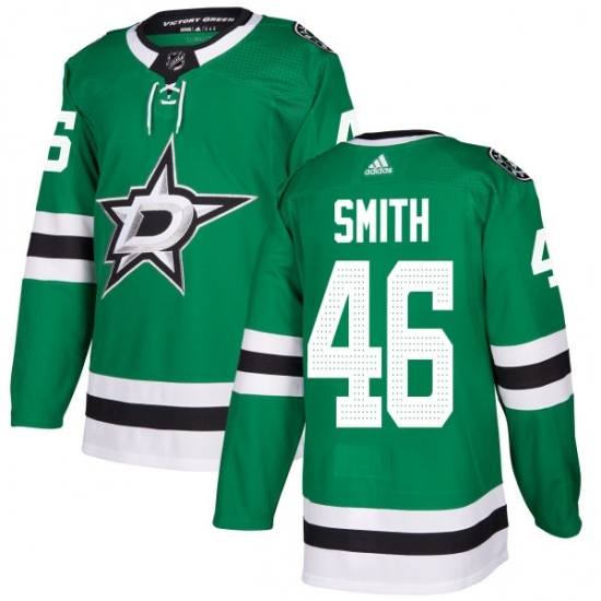 Men's Adidas Dallas Stars #46 Gemel Smith Authentic Green Home NHL Jersey Men's Adidas Dallas Stars #46 Gemel Smith Authentic Green Home NHL Jersey