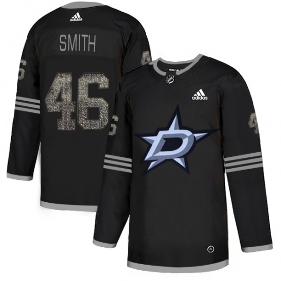 Men's Adidas Dallas Stars #46 Gemel Smith Black Authentic Classic Stitched NHL Jersey Men's Adidas Dallas Stars #46 Gemel Smith Black Authentic Classic Stitched NHL Jersey