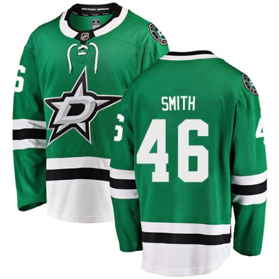 Youth Dallas Stars #46 Gemel Smith Authentic Green Home Fanatics Branded Breakaway NHL Jersey Youth Dallas Stars #46 Gemel Smith Authentic Green Home Fanatics Branded Breakaway NHL Jersey