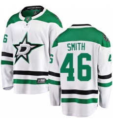Youth Dallas Stars #46 Gemel Smith Authentic White Away Fanatics Branded Breakaway NHL Jersey